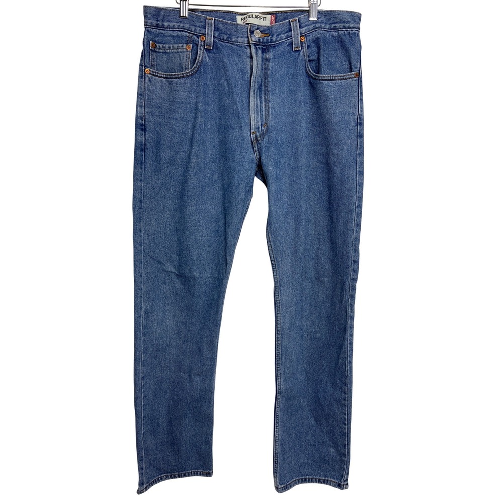 Levi's 505 Regular Fit Jeans Mens‎ 36x34 Blue Denim 00505-4891 Straight Leg D16